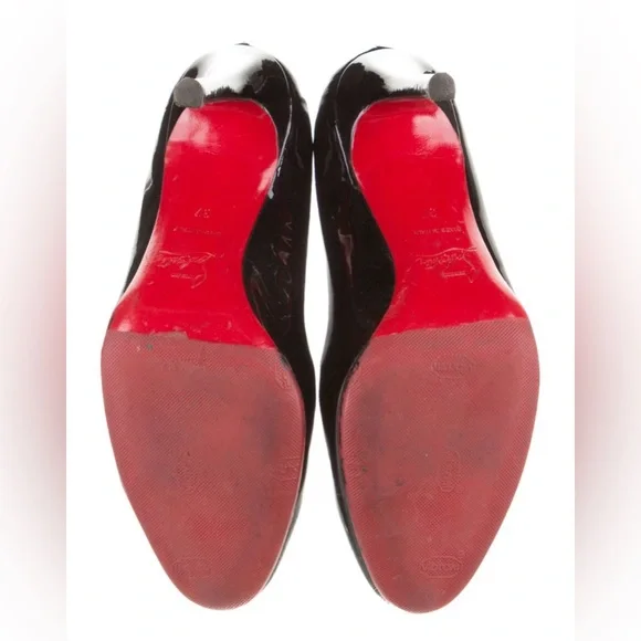 Christian Louboutin Red Bottom Patent Leather Pumps SZ 7 - Picture 6 of 6